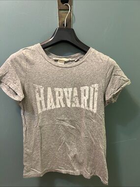 Gray Harvard Graphic Short Sleeve T-shirt BRAND NEW NO TAG size XS